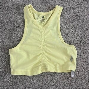 Yellow free people tank top